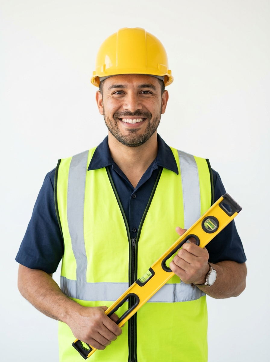 1st Choice Drywall, Inc. construction supervisor with spirit level