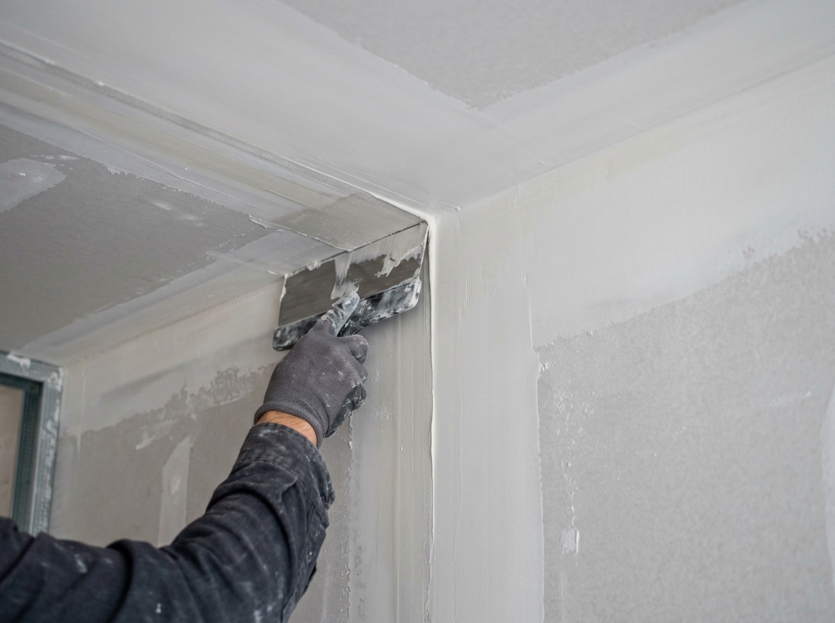 Drywall mudding and taping craftsmanship
